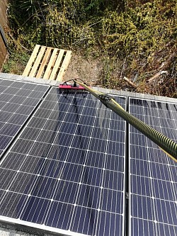 Solar panel cleaning